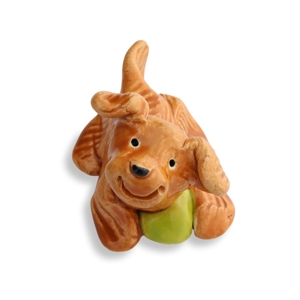 Golden with Ball Miniature Figurine