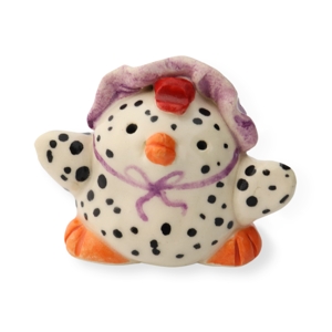 Chicken Bonnet Miniature Figurine